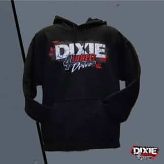 Dixie Pull Over Logo Hoodie - Logo On Front Only - Black